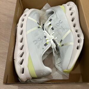 On Cloudsurfer Running Women's Athletic Shoes - White and Yellow